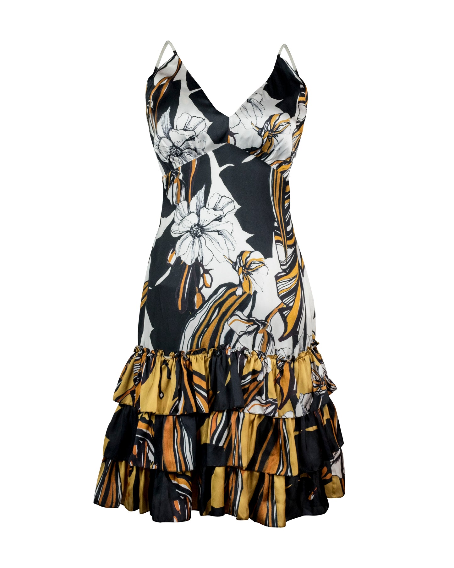 Vestido corto estampado colores tierra