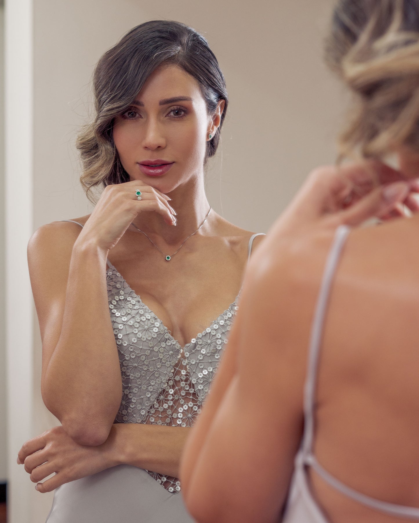 Vestido en color plata