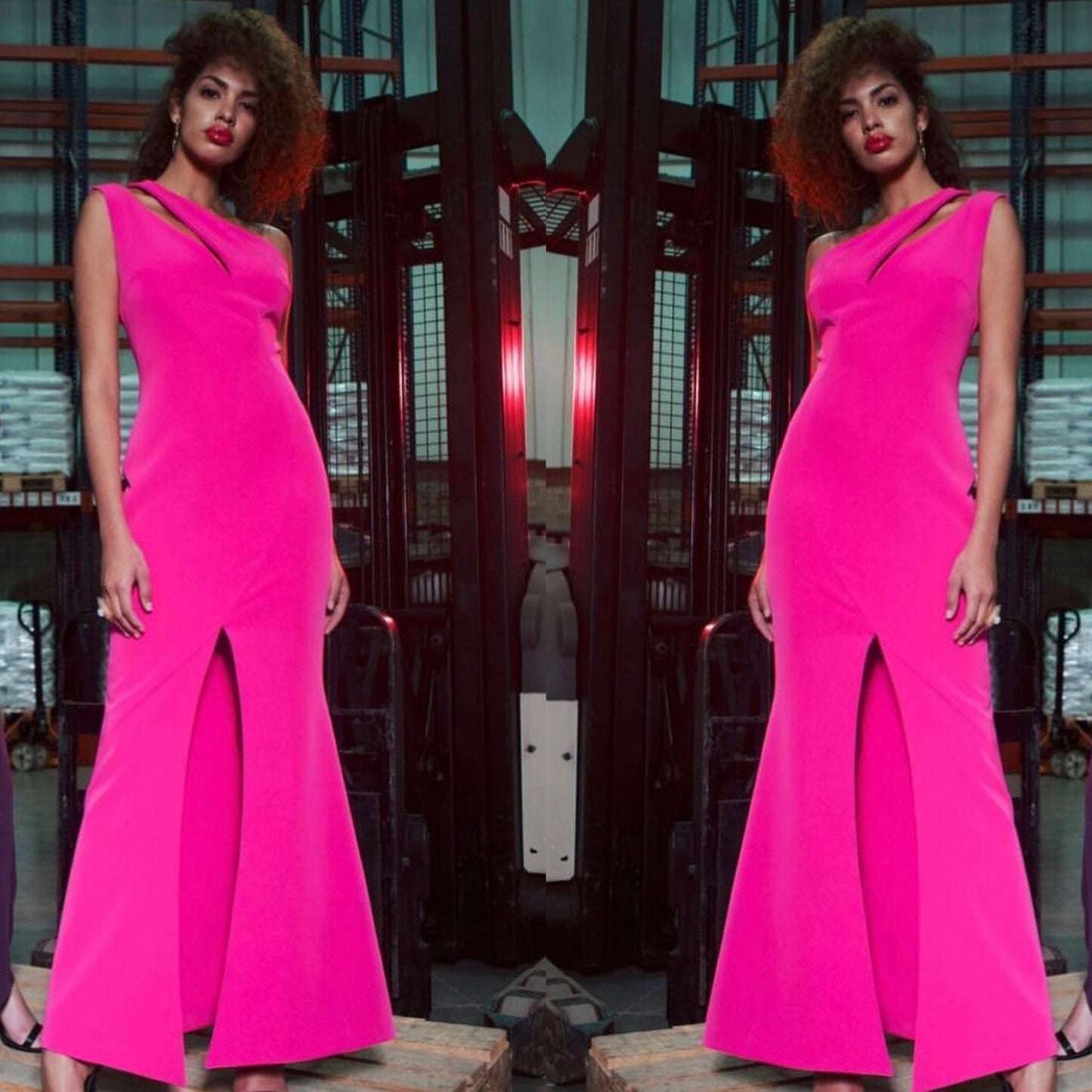Vestido Largo Fucsia